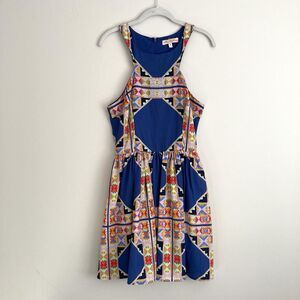 Mara Hoffman Womens Geometric Mini Dress Size 8 Sleeveless Colorful Artsy